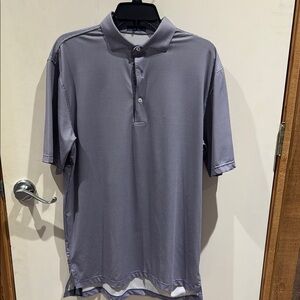 Men’s Turtleson Purple Black and White Small Plaid Polo